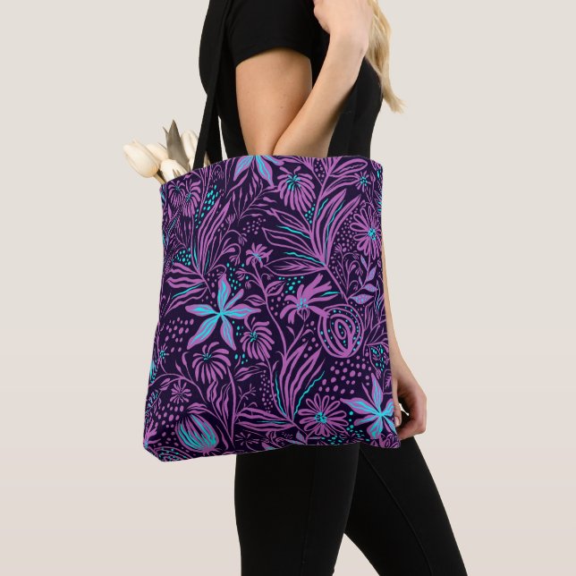 Bolso De Tela Púrpura Paisley personalizada (Detalle)