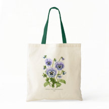 Púrpura Pansies Arte Botánico