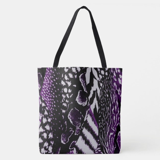 Bolso De Tela Púrpura Safari (Anverso)
