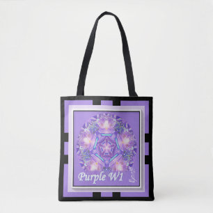 Bolso De Tela Púrpura W1