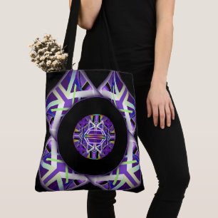 Bolso De Tela Púrpura W3