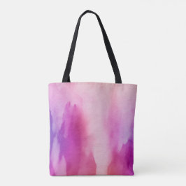 Bolso De Tela Púrpura y Rosa Espacio Positivo de Acuarela