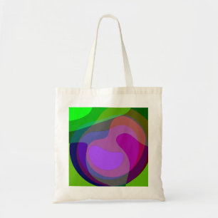 Bolso De Tela Púrpura Y Verde 403