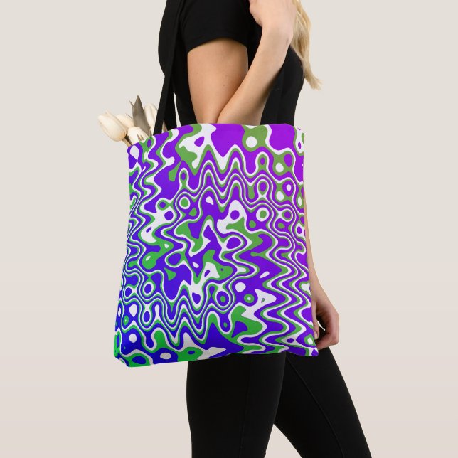 Bolso De Tela [Púrpura y verde] Arte de cadera (Detalle)