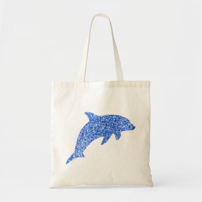 Bolso De Tela Purpurina azul delfín (Frente)