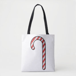 Bolso De Tela Purpurina Candy Cane