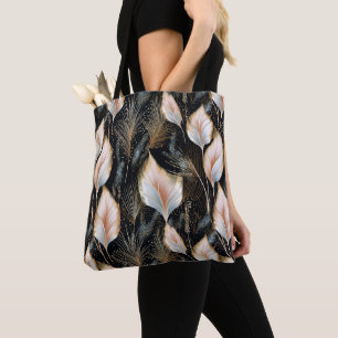Bolso De Tela Purpurina de Grass Pampas Rosa y Azul