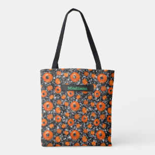 Bolso De Tela Purpurina de Halloween: Donut truco personalizado/