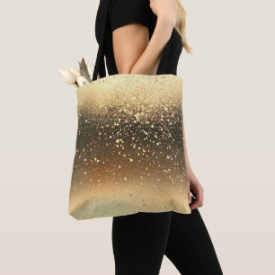 Bolso De Tela Purpurina de manchas de oro
