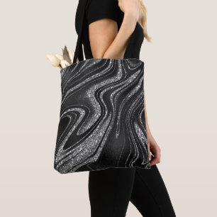 Bolso De Tela Purpurina de onda moderna
