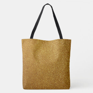Bolso De Tela Purpurina de oro