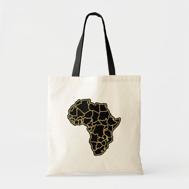 Bolso De Tela Purpurina de oro en países de África negra (Frente)