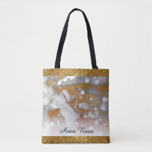 Bolso De Tela *~* Purpurina de oro Purpurina de oro Resumen Glam