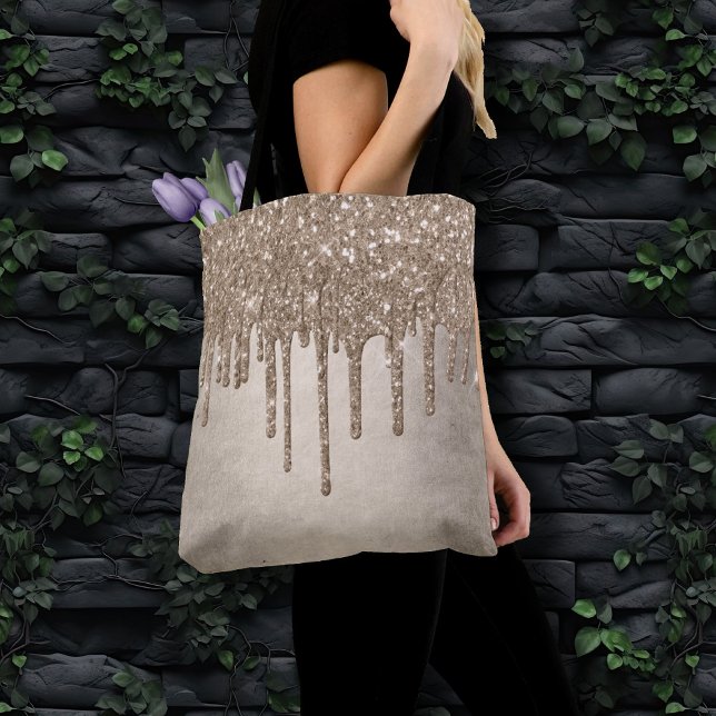 Bolso De Tela Purpurina de tazas de goteo | Boquilla de oro de C (Subido por el creador)