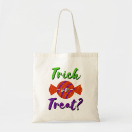 Bolso De Tela Purpurina De Trick O Tratamiento De Candy Hallowee