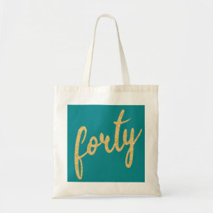 Bolso De Tela Purpurina del Partido de los 40 Años "Cuarenta", V