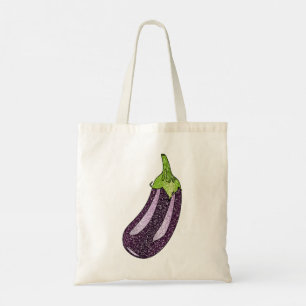 Bolso De Tela Purpurina Eggplant