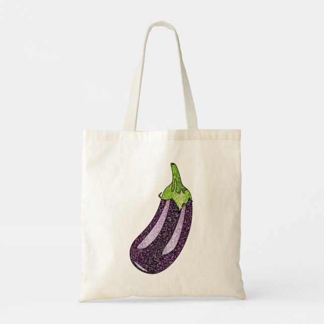 Bolso De Tela Purpurina Eggplant (Reverso)