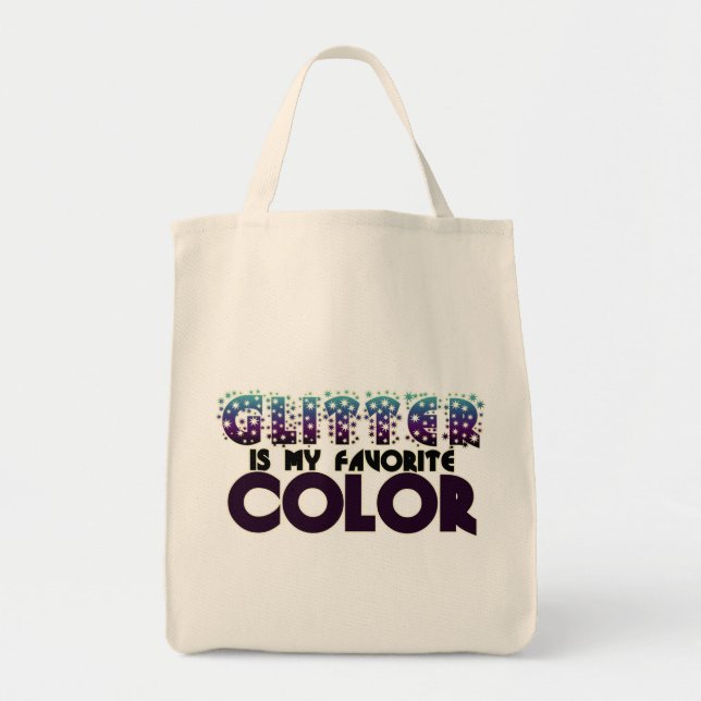 Bolso De Tela Purpurina es mi color favorito (Frente)