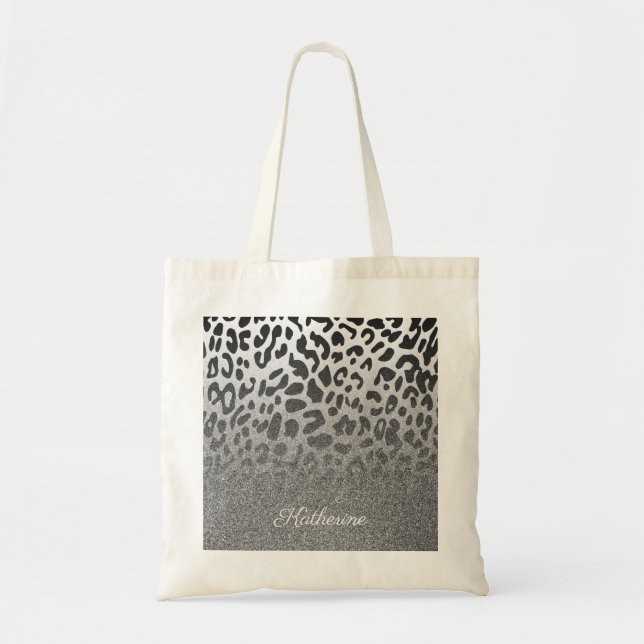 Bolso De Tela Purpurina Leopard Print (Frente)