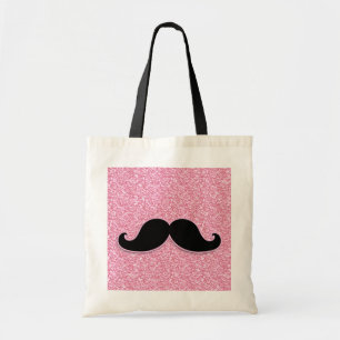 BOLSO DE TELA PURPURINA NEGRO FEMENINO DEL ROSA DEL BIGOTE