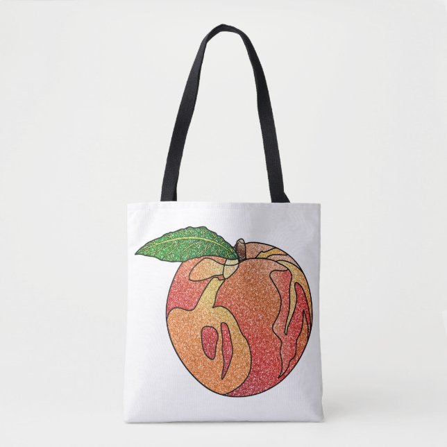 Bolso De Tela Purpurina Peach (Anverso)