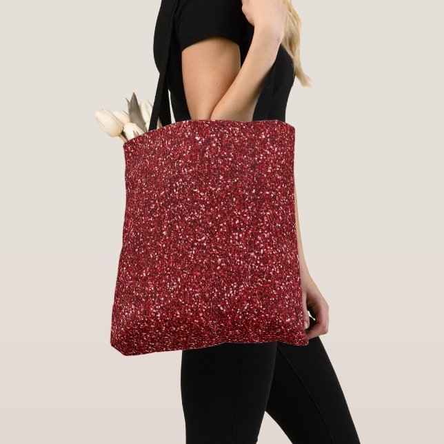 Bolso De Tela Purpurina Rojo Glitz (Detalle)