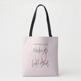Bolso De Tela purpurina rosa brillante moderno con estilo 40 cum