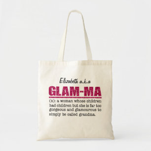 Bolso De Tela Purpurina Rosa Caliente Faux Glam-Mamáes