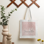 Bolso De Tela Purpurina rosa moderno marca nombre personalizado<br><div class="desc">Presentamos nuestro moderno producto de nombre personalizado de Purpurina rosado Sparkles, disponible exclusivamente en Zazzle! El hotel ofrece una variedad excelente de instalaciones recreativas, incluyendo piscina al aire libre, masajista, gimnasio. Tanto si busca un regalo como un regalo especial para usted, este producto es perfecto para añadir un toque de...</div>