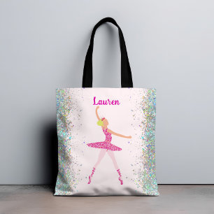Bolso De Tela Purpurina Rosa Whimsical Ballerina Look