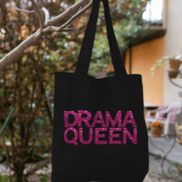 Bolso De Tela Purpurina rosado de la Reina del Drama