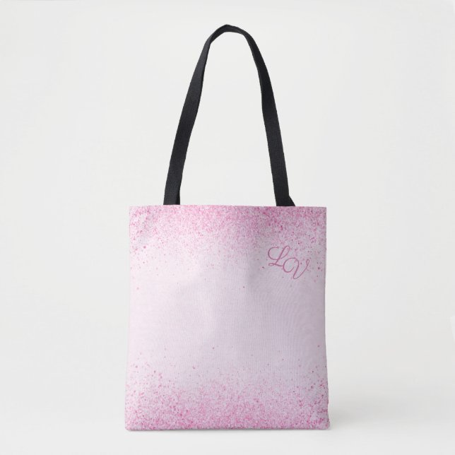 Bolso De Tela Purpurina rosado Shimmery Dust (Anverso)