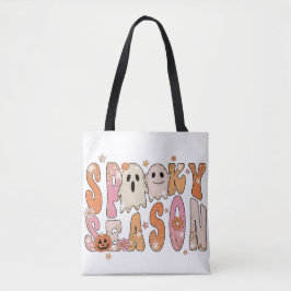 Bolso De Tela Purpurina Spooky Season Halloween Tote Bag