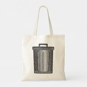 Bolso De Tela Purpurina Trash Can
