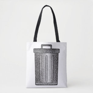 Bolso De Tela Purpurina Trash Can