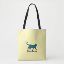 "PURR BABY - LEMON" - TOTE BAG