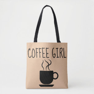 BOLSO DE TELA PURSOS DE TOTES DE CHICA DE CAFÉ