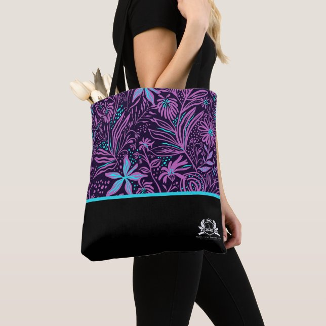 Bolso De Tela QMBH Purple Paisley personalizado (Detalle)