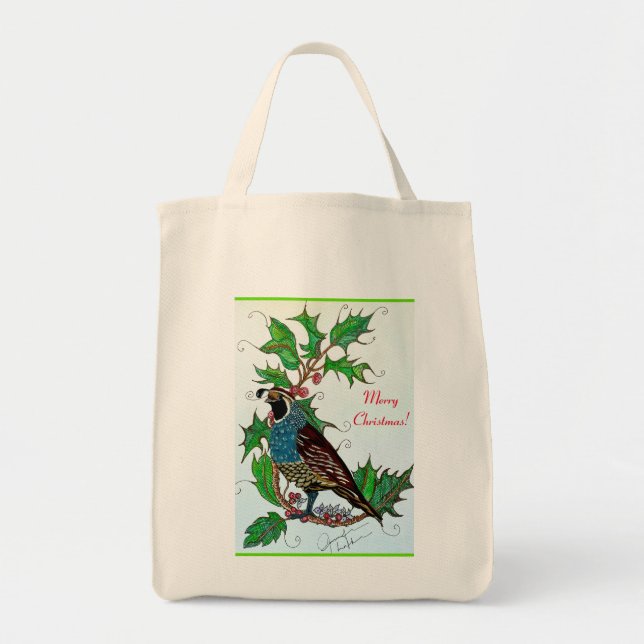 Bolso De Tela Quail in Holly (Frente)