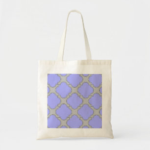 Bolso De Tela Quatrefoil periwinkle y gris