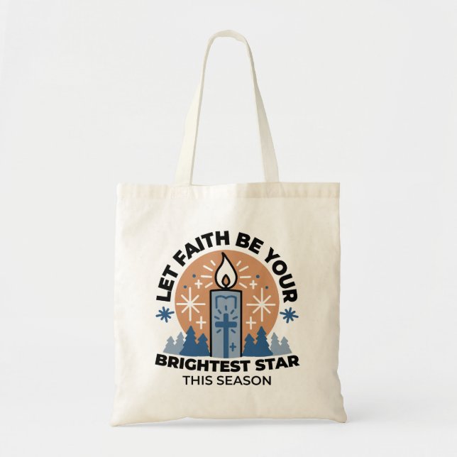Bolso De Tela Que brille la fe: Tema del invierno (Frente)