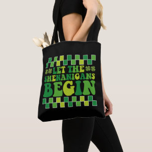 Bolso De Tela Que Comiencen Las Travesuras Irlandesas Retro Groo