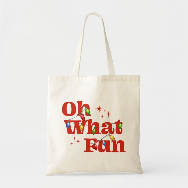 Bolso De Tela Qué divertida Navidad  (Frente)
