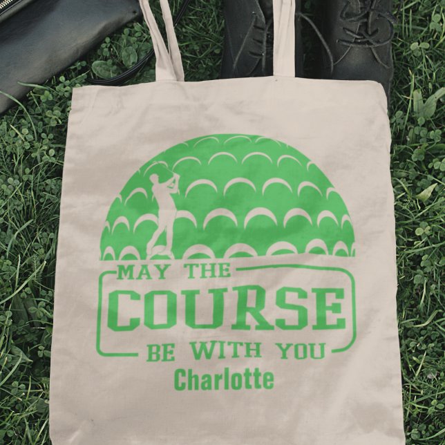 Bolso De Tela Que el campo esté contigo Golf personalizado (Subido por el creador)