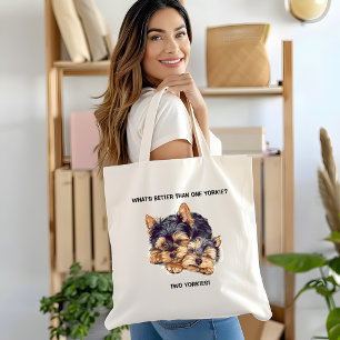 Bolso De Tela ¿Qué es mejor que una yorkie? ¡Dos yorkies!
