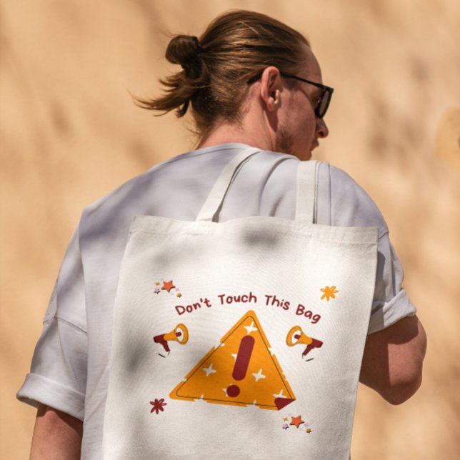 Bolso De Tela ¡Qué gracioso, no toques esta bolsa! (Subido por el creador)