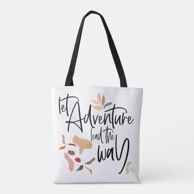 Bolso De Tela Que La Aventura Dirija El Camino A La Cita Elevado (Reverso)