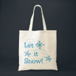 Bolso De Tela Que La Nieve<br><div class="desc">Los copos de nieve traen recuerdos de vacaciones y diversión de invierno. Usa este copo de nieve para añadir un toque de magia de invierno.</div>