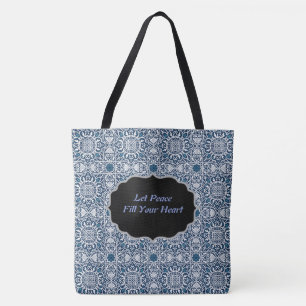 Bolso De Tela Que la paz llene tu Tote cardíaco